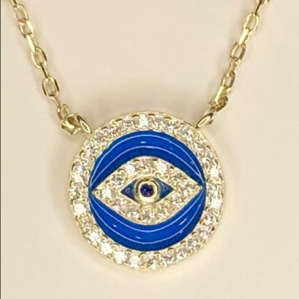 STERLING SILVER Evil Eye necklace
